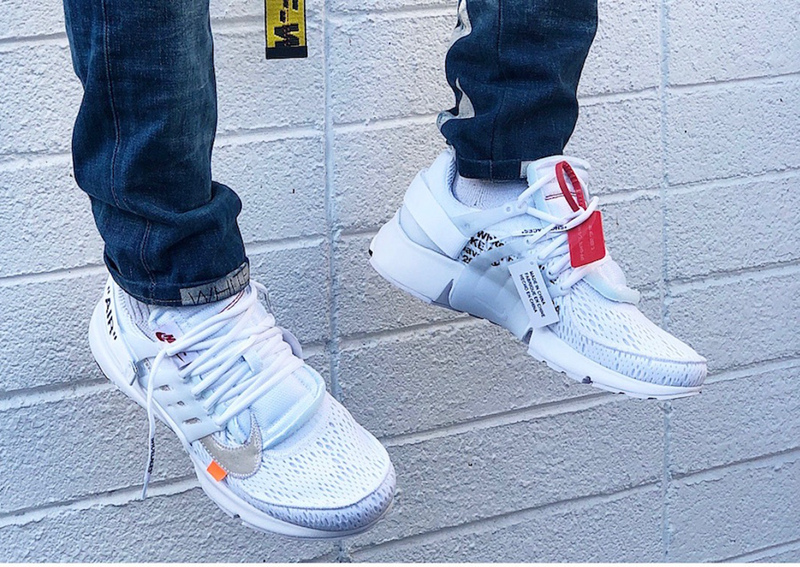 Off White联名Air Presto白色款上脚图 OW x Presto“White”实物街拍图