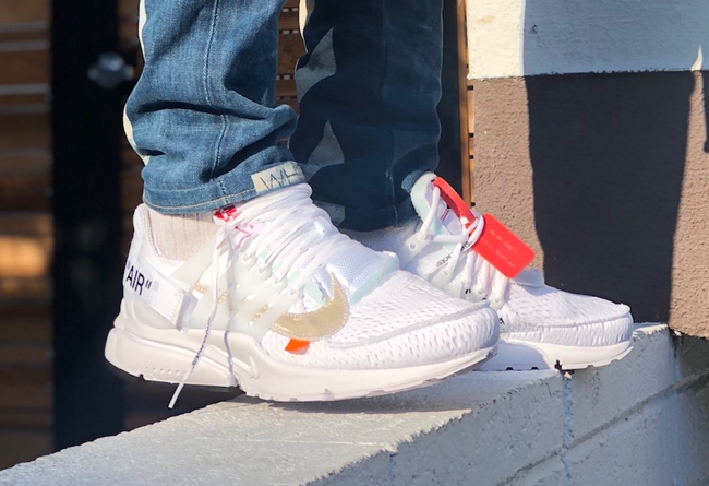 Off White联名Air Presto白色款上脚图 OW x Presto“White”实物街拍图