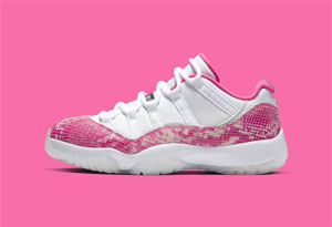 AJ11 Low粉蛇即将发售 AJ11 Low “Pink Snakeskin”实物赏析