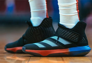 哈登上脚Adidas Harden B/E 3曝光 哈登B/E 3上脚实拍